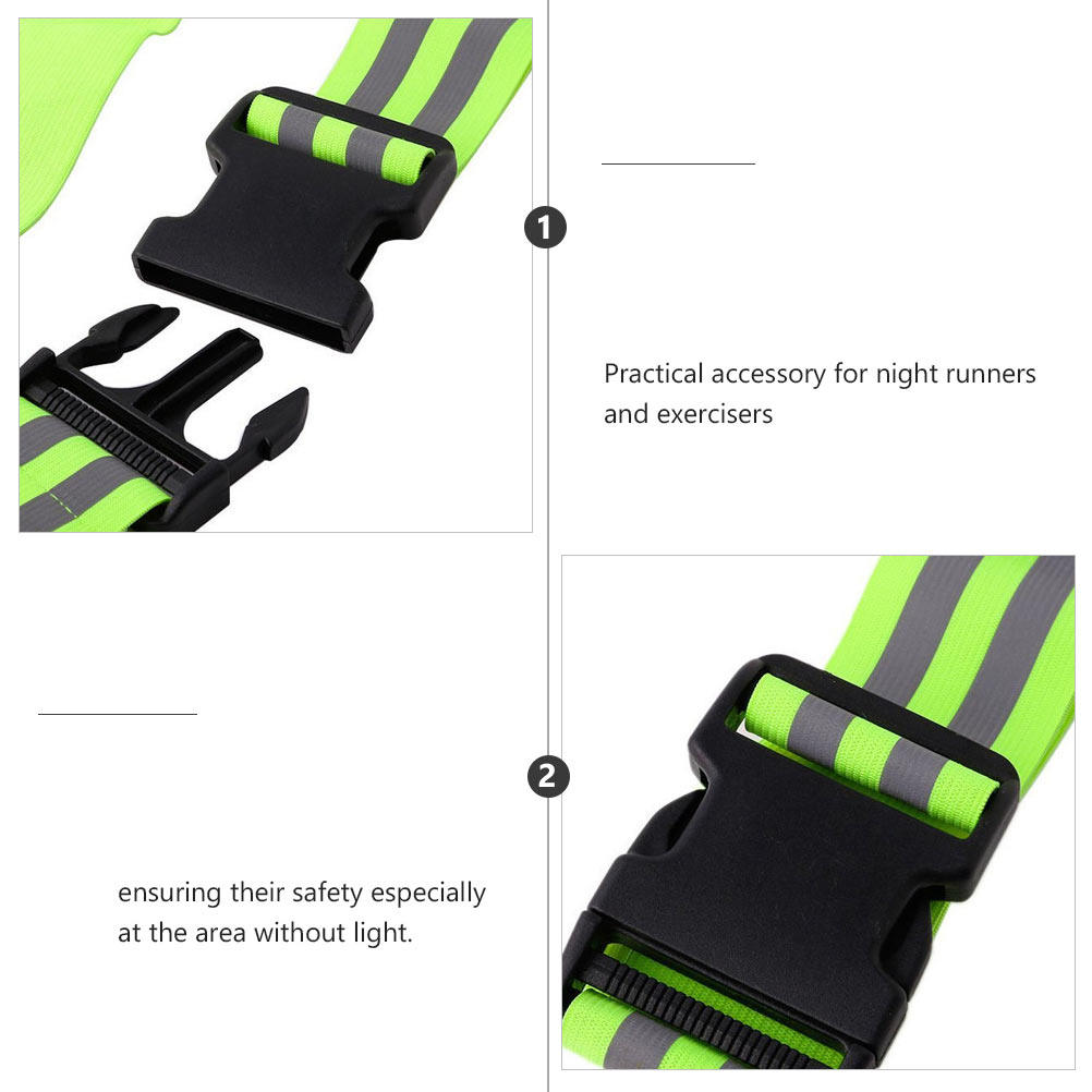 Running Visibility Gear - Cinturón reflectante de alta visibilidad, ajustable,