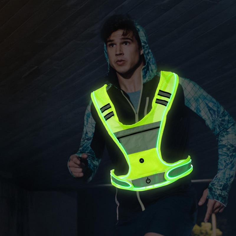 Chaleco para correr con luz Le - Running Visibility Gear reseña y precio